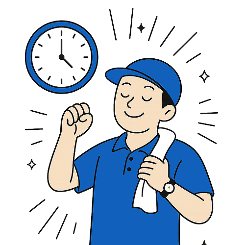 早めに業務を終えたスタッフ