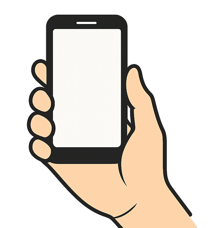 スマホで案件を確認する様子